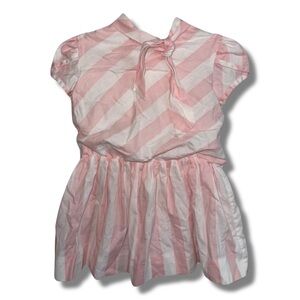 Vintage Pink & White Striped Dress